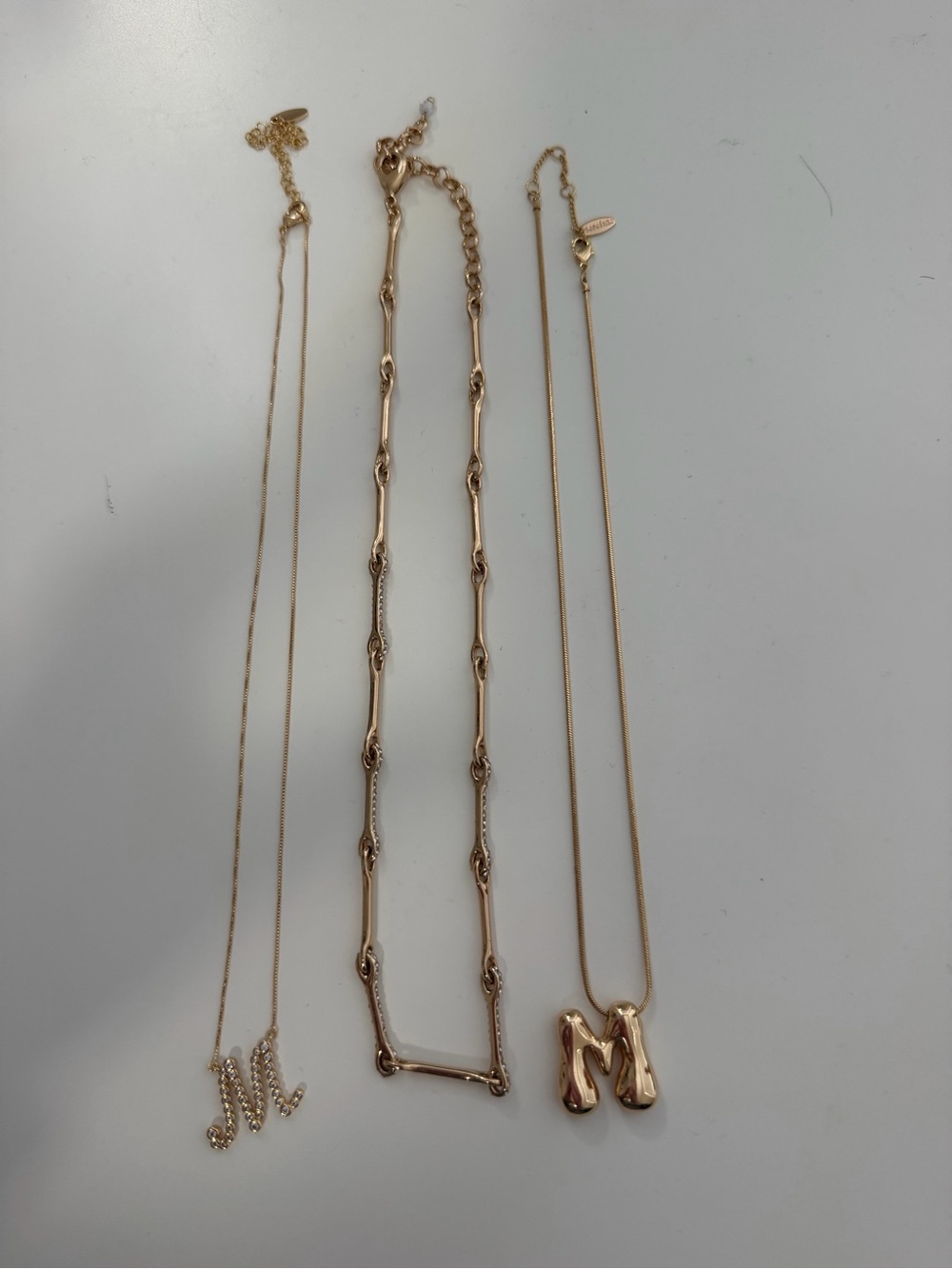 Set of three Anthropologie Gold-Tone Women's necklace